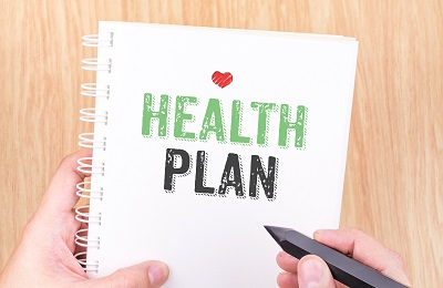 image of health plan example in notebook